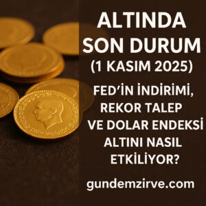 Altında Son Durum (1 Kasım 2025): Fed’in İndirimi, Rekor Talep ve Dolar Endeksi Altını Nasıl Etkiliyor?