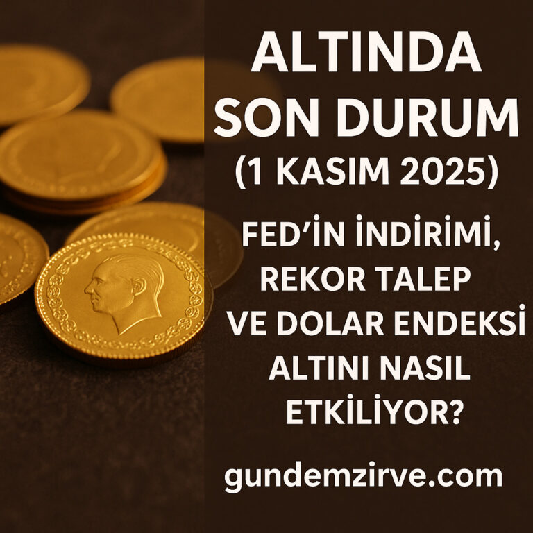 Altında Son Durum (1 Kasım 2025): Fed’in İndirimi, Rekor Talep ve Dolar Endeksi Altını Nasıl Etkiliyor?