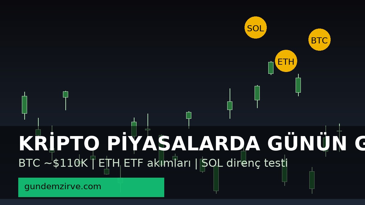 Kripto Piyasalarda Son Durum (1 Kasım 2025): BTC 110 Bin $ Eşiğinde, ETH ETF Akımları ve Borsa Duyuruları Gündemde